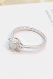 Contrast 925 Sterling Silver Opal Ring