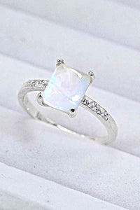 Square Moonstone Ring