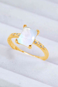 Square Moonstone Ring