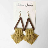 Tassel Detail Geometric Earrings