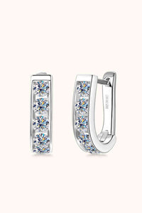 Sparkling 1 Carat 925 Moissanite Sterling Silver Earrings