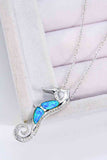 Opal Seahorse 925 Sterling Silver Necklace