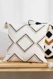 Geometric Embroidered Decorative Throw Pillow Case