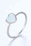 Opal Heart 925 Sterling Silver Ring