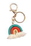 Assorted 4-Pack Rainbow Fringe Keychain