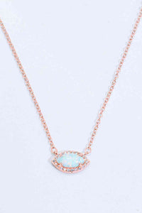 18k Rose Gold-Plated Opal Pendant Necklace