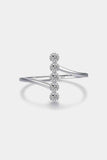 925 Sterling Silver Five Zircon Stones Ring