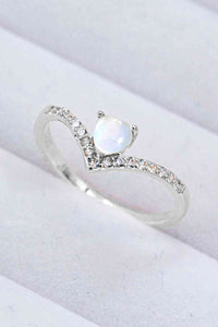 Moonstone Heart-Shaped Ring