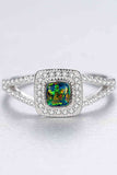 Opal 925 Sterling Silver Split Shank Ring