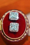 Stunning 2 Carat Moissanite Square Earrings