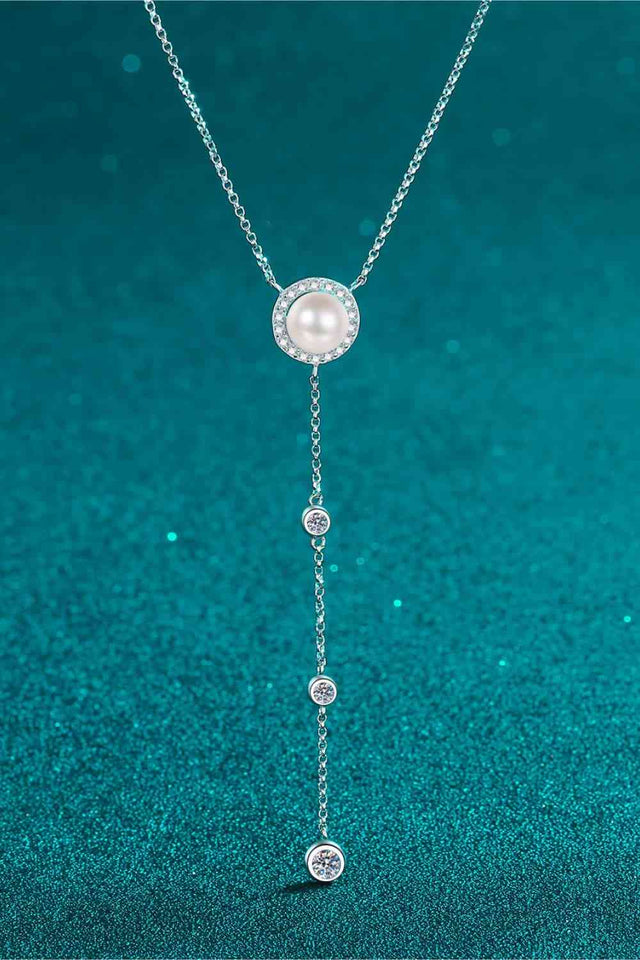 Moissanite Rhodium-Plated Necklace