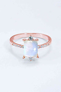 925 Sterling Silver Square Moonstone Ring