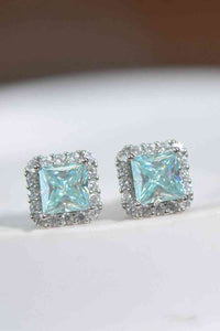 Stunning 2 Carat Moissanite Square Earrings