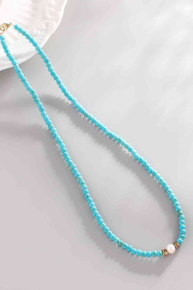 Turquoise & Pearl Necklace