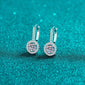 Sparkling 1 Carat Moissanite Sterling Silver Earrings - Elegant 925 Jewelry