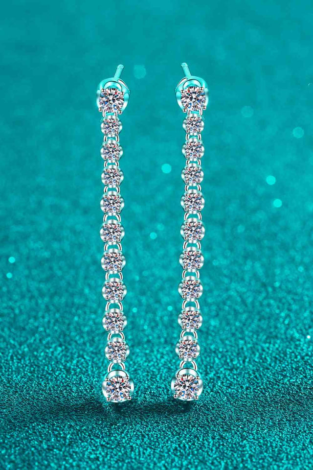 Adored 1.18 Carat Moissanite Long Earrings