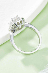 Adored 1 Carat Moissanite 925 Sterling Silver Side Stone Ring