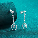 1 Carat Moissanite 925 Sterling Silver Drop Earrings | Stunning CZ Jewelry