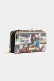 Nicole Lee USA Signature Kiss Lock Crossbody Wallet