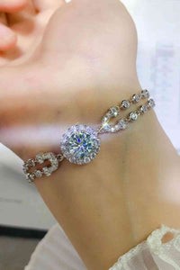 luxurious 2 Carat Moissanite Double-Layered Bracelet