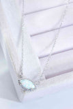 18k Rose Gold-Plated Opal Pendant Necklace