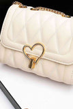 Heart Buckle PU Leather Crossbody Bag