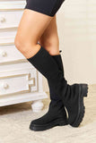 WILD DIVA Footwear Knee High Platform Sock Boots