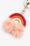 Assorted 4-Pack Rainbow Pom Pom Keychain