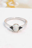 Contrast 925 Sterling Silver Opal Ring