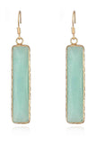 Natural Stone Drop Earrings