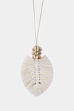 Leaf Macrame Pendant Necklace