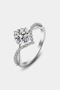 1 Carat Moissanite 925 Sterling Silver Ring