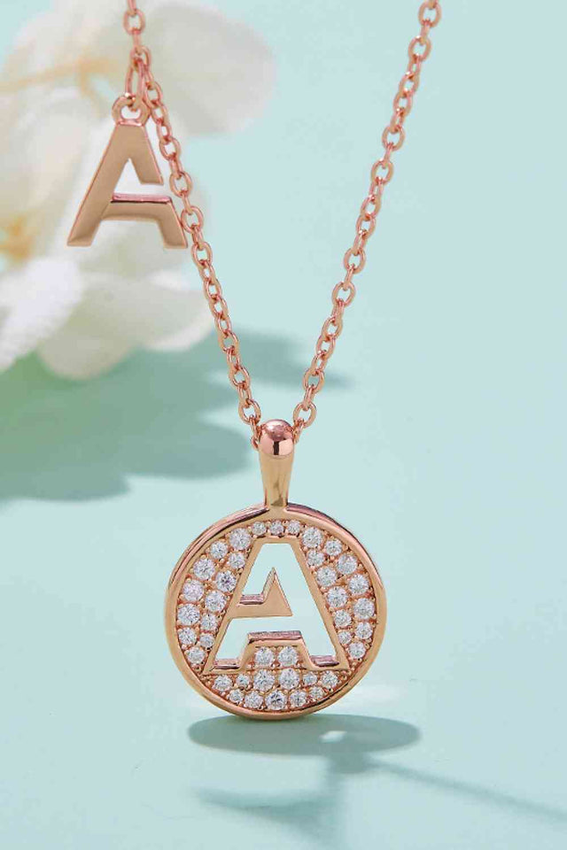 Moissanite A to J Pendant Necklace