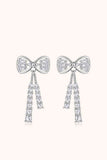 1.12 Carat Moissanite 925 Sterling Silver Bow Earrings