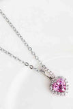 1 Carat Moissanite Heart Pendant Necklace