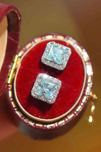 Stunning 2 Carat Moissanite Square Earrings