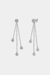 1.2 Carat Moissanite Layered Chain Earrings