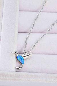 Opal Bird 925 Sterling Silver Necklace