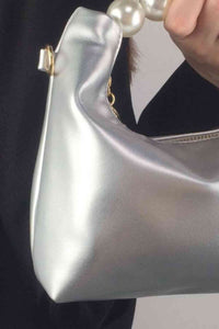 Adored PU Leather Pearl Handbag